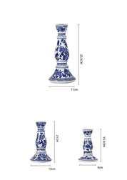 Porcelana azul e branca cerâmica casa castiçal, incenso, decoração de casa simples, estilo chinês