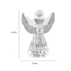 1pc amor anjo e cruz prisma em forma de artesanato de vidro, peitoris da janela coletor de sol ornamento prisma luz captura artesanato decorativo