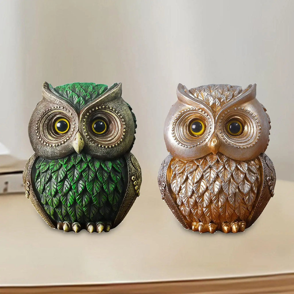 Adorável coruja ornamento jardim escultura de coruja para sala de estar quarto escritório