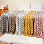 Manta de Malha Jacquard Vintage