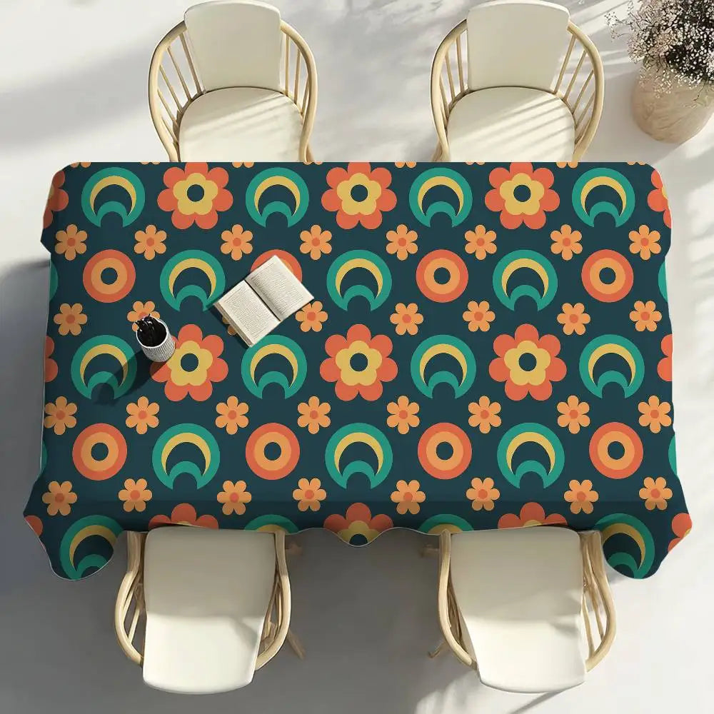 Toalha de Mesa Geométrica à Prova d'Água para Decoração