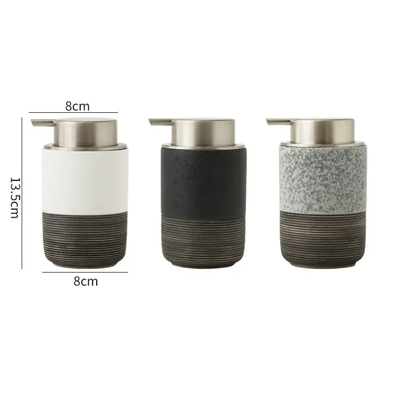 Garrafa de sabão de cerâmica mão desinfetante balão detergente banheiro shampoo chuveiro gel frasco sabão recipiente loção garrafas frother