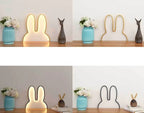 Menina adorável nordic lâmpada do quarto das crianças criativo led coelho lâmpada usb de três cores mutável lâmpada de cabeceira decoração da parede luz da noite