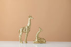 Estátua de girafa banhada a ouro, decoração de mesa, arte em resina, escultura animal abstrata, decoração estética, artesanato, ornamentos