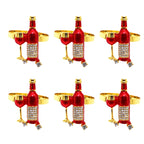 6 pçs anéis de guardanapo de natal árvore de natal floco de neve veados quebra-nozes guardanapo titular fivela de guardanapo de ouro para festa de natal decoração de mesa