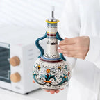 Dispenser Para Azeite de Oliva Pintado à Mão