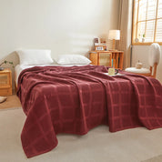 Cobertor de algodão puro, grade de favo de mel, colcha de verão sólida, cobertores de cochilo respiráveis, lençol azul para crianças adultas e bebês 150*200cm