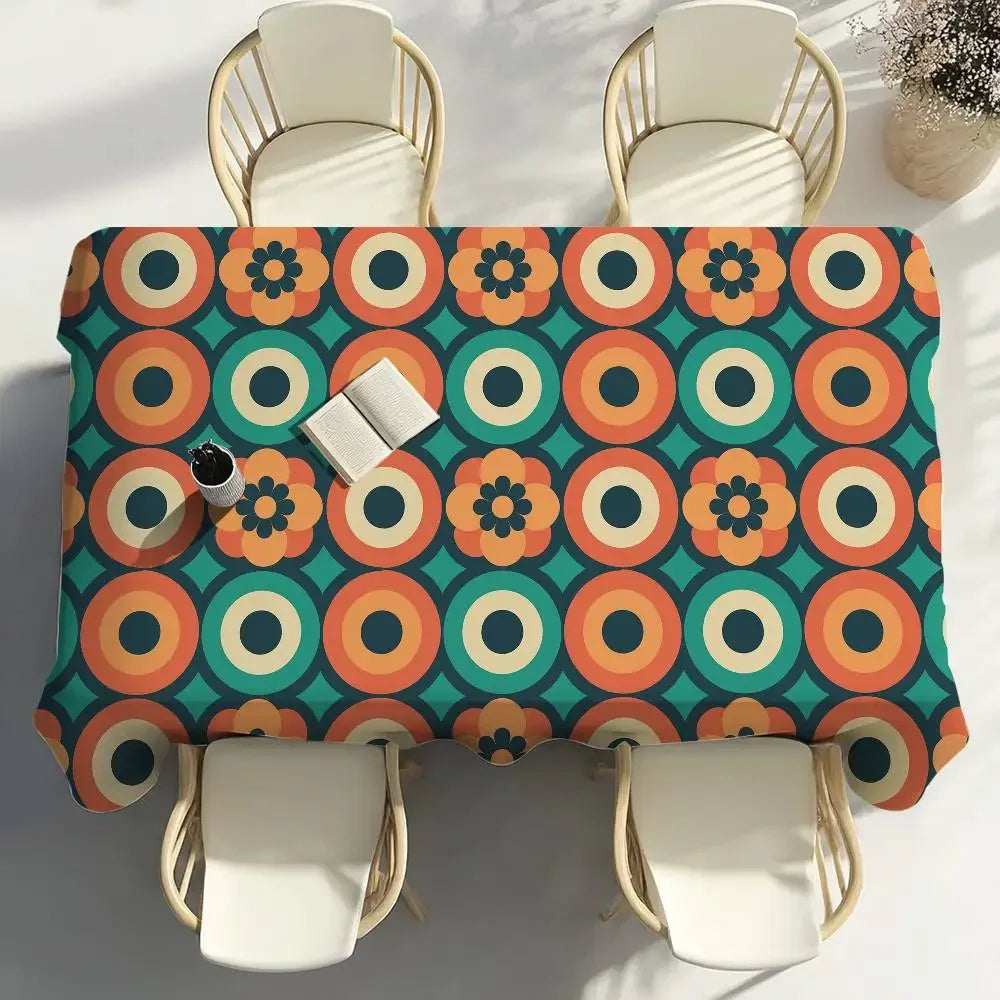 Toalha de Mesa Geométrica à Prova d'Água para Decoração