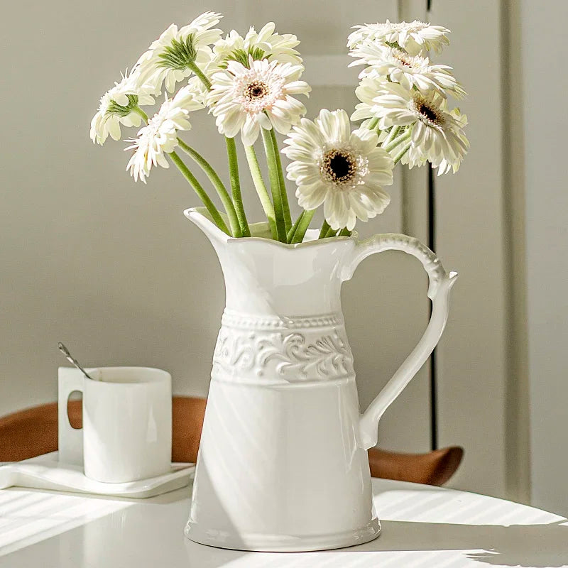 Vaso Decorativo de Cerâmica Estilo Francês