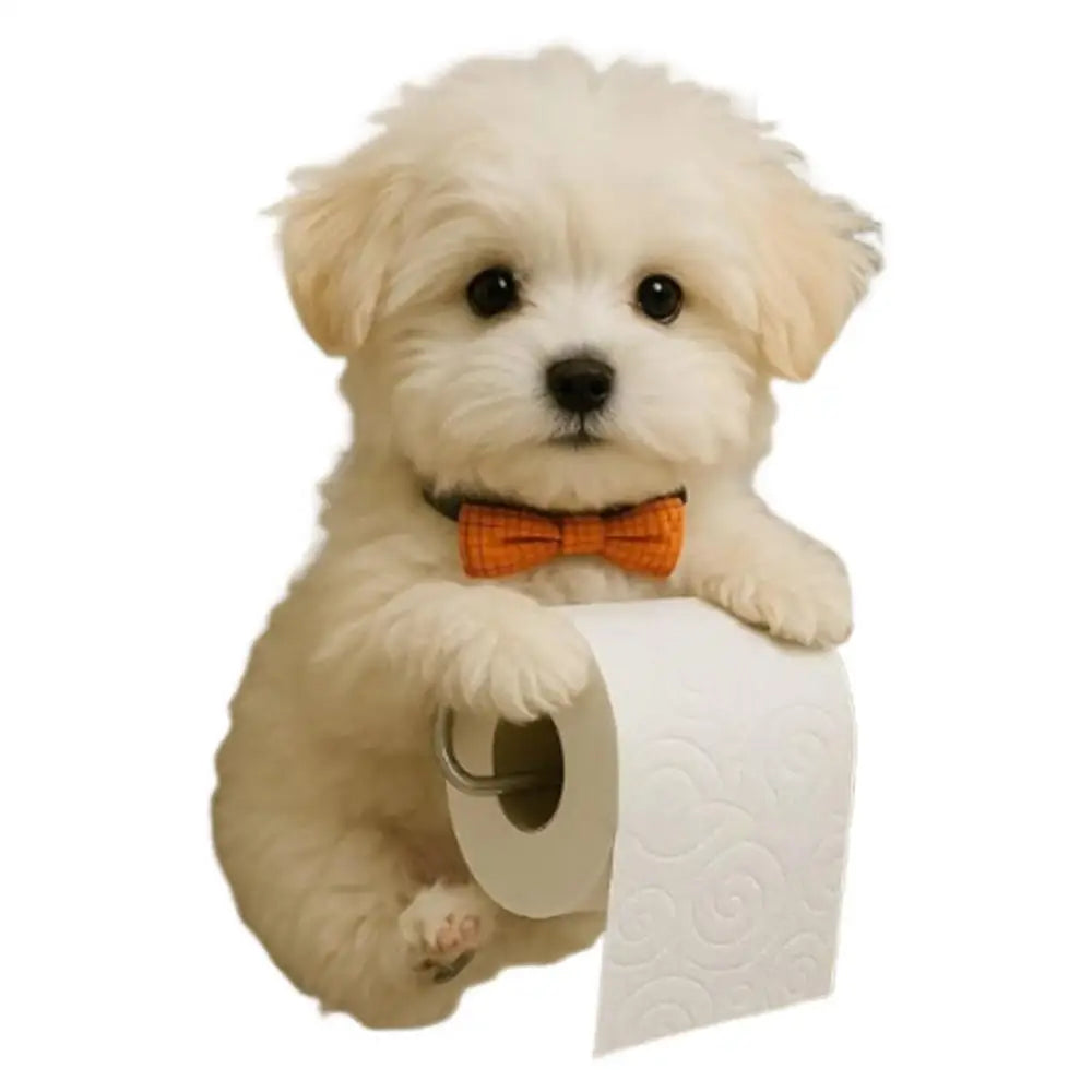 Suporte de papel higiênico engraçado gatos cães resina estátua animal acessórios do banheiro fixado na parede bonito dispensador de tecido