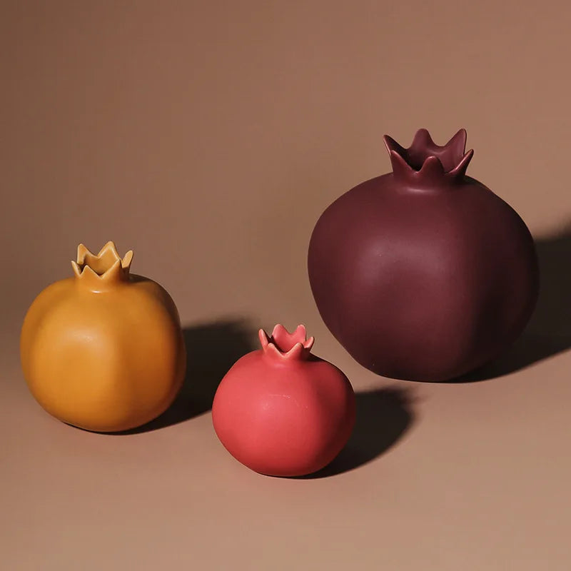 Morandi colorido cerâmica romã ornamentos quarto casa sala de estar atmosfera criativa diversão decoração frutas estilo minimalista