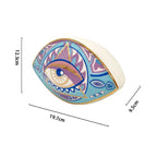 Artesanato de cerâmica criativo, decoração de casa, azul turco, esculturas de mau olhado, estátua de olho do diabo, estilo marrocos, ornamentos de mesa