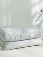 Cobertor de fio de algodão para adultos e crianças Colcha macia e respirável Colcha Jacquard Cobertores de verão no sofá e cama