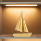 Estatueta moderna de barco à vela, modelo de veleiro colecionável, estátua criativa de navio à vela para decoração de mesa de armário de aniversário