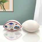 Artesanato de cerâmica criativo, decoração de casa, azul turco, esculturas de mau olhado, estátua de olho do diabo, estilo marrocos, ornamentos de mesa