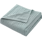 Cobertor térmico de algodão puro premium, cobertor térmico macio e confortável, leve, colchas para todas as estações