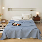 Verão 3d waffle xadrez puro algodão cama cobertor lance colcha fina de malha colcha casa hotel cobertores sofá capa lance cobertores