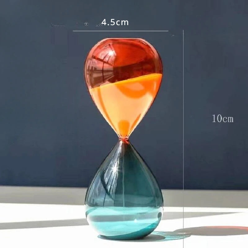 Ampulheta Minimalista em Vidro Colorido