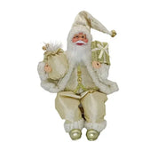 Decoração de personagem de natal pendurado decoração de árvore de natal boneca brinquedo 14 polegada sentado papai noel estátua presente
