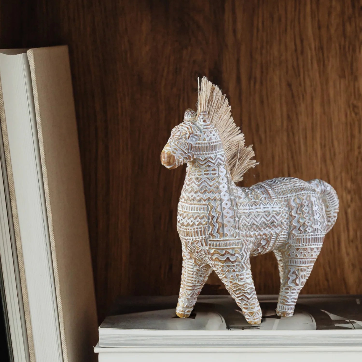 Decoração minimalista moderna para casa, ornamento de mesa de pônei, decoração de escritório e estudo, artesanato artístico