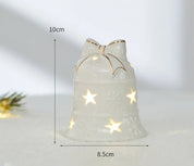 Ornamentos criativos de cerâmica pequenas casas decorações de natal brilhantes casas de neve mobiliário doméstico ins ornamentos decoração