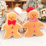 Natal decoração de ano novo para casa boneca de pelúcia homem de gengibre árvore de natal pendurado ornamento pingente interior presente do miúdo decoração 2024