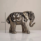 Vilead oco elefante estátua estilo retro escultura acessórios de decoração para casa sala estar estante decoração interior objeto presente