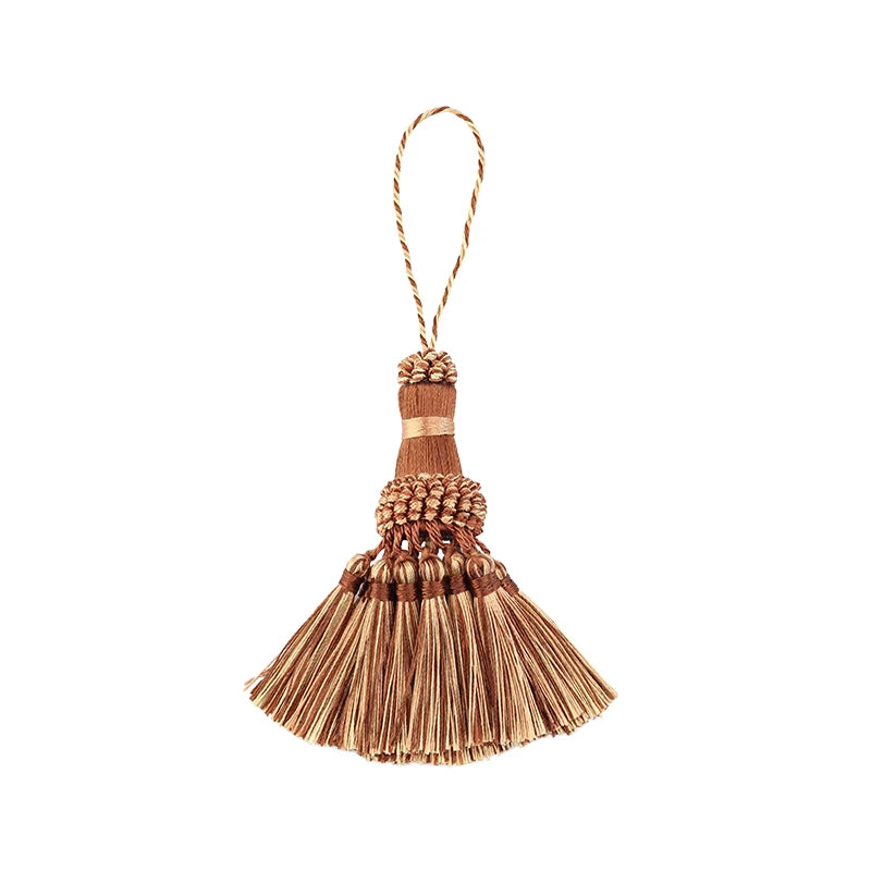 1pc borlas pendurado decoração artesanato franja de seda borla chaveiros escova diy decoração para sacos portas cortina marcadores chaves