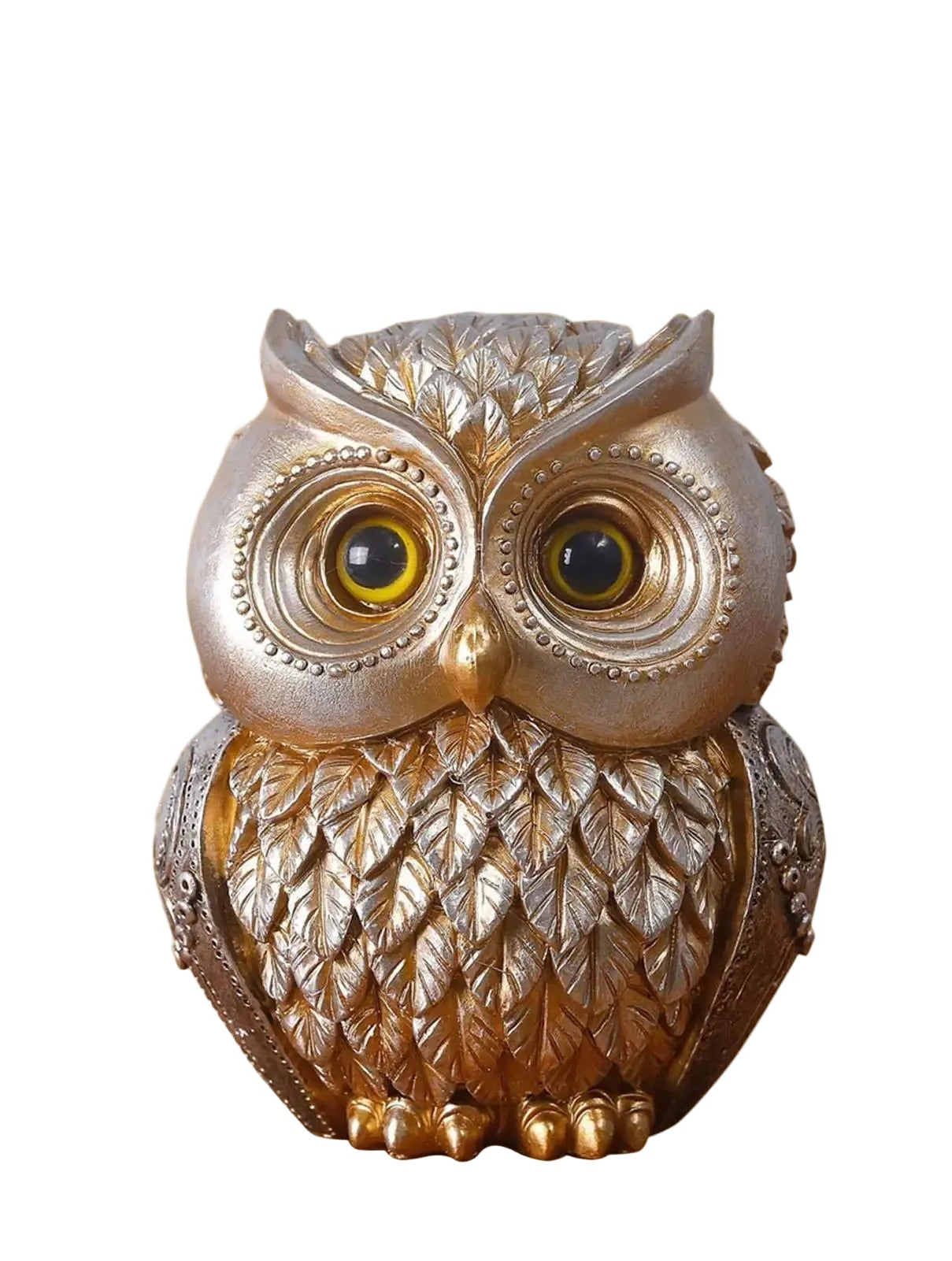 Adorável coruja ornamento jardim escultura de coruja para sala de estar quarto escritório