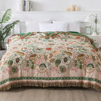 Colcha de algodão puro verão 4 camadas gaze borla toalha colcha ab lado multifuncional cobertor decorar sofá cama capa
