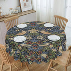 Redonda Pavões E Raposa Por William Morris Toalha De Mesa À Prova De Óleo À Prova D' Água Cobre Animais Da Floresta Têxtil Padrão Toalha De Mesa