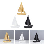 Estatueta moderna de barco à vela, modelo de veleiro colecionável, estátua criativa de navio à vela para decoração de mesa de armário de aniversário