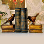 Aparadores de Livros Retro Birds em Resina