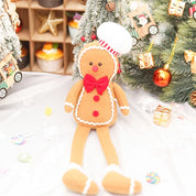 Natal decoração de ano novo para casa boneca de pelúcia homem de gengibre árvore de natal pendurado ornamento pingente interior presente do miúdo decoração 2024