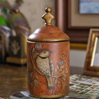 Frascos de armazenamento de cerâmica vintage, jarra de açúcar de cozinha, lata de chá esmaltada à prova de umidade, jarra de armazenamento, ornamento doméstico antigo