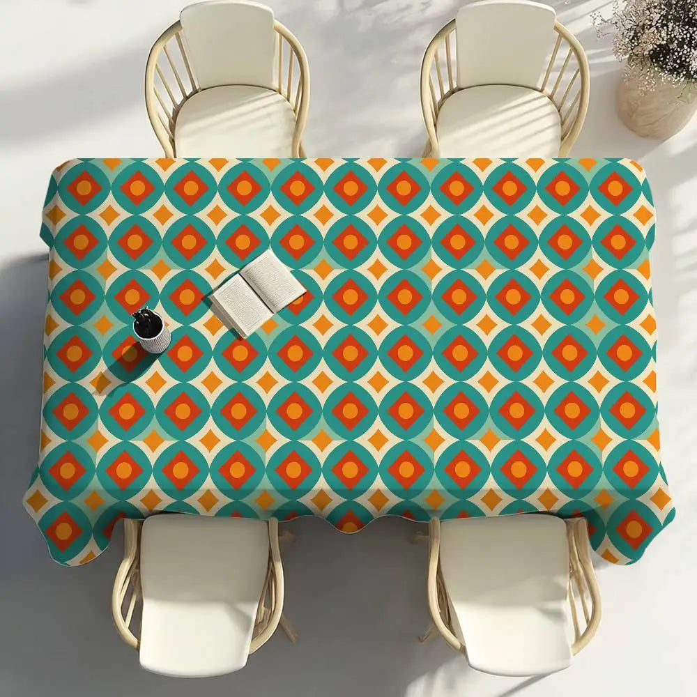 Toalha de Mesa Geométrica à Prova d'Água para Decoração