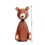 Dinamarca de madeira urso marrom decoração para casa estatuetas alta qualidade design nórdico decoração do quarto presentes/artesanato/brinquedos da família decoração para casa