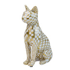 Mosaico estátua de buldogue francês artesanal escultura de arte colorida decoração animal 3d para jardim casa presente exclusivo para amantes de animais de estimação