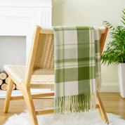 Battilo xadrez lance cobertor para cama sofá verde leve cobertor de caxemira cobertores com borlas primavera lance decoração para casa