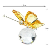 Estatueta de Borboleta de Cristal Decorativa