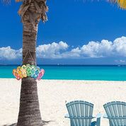 Placa decorativa de madeira temática do verão, Flip Flops, Sorvete, Porta Pendurado Pingentes, Bem-vindo Olá Verão, Happy Hawaii Party