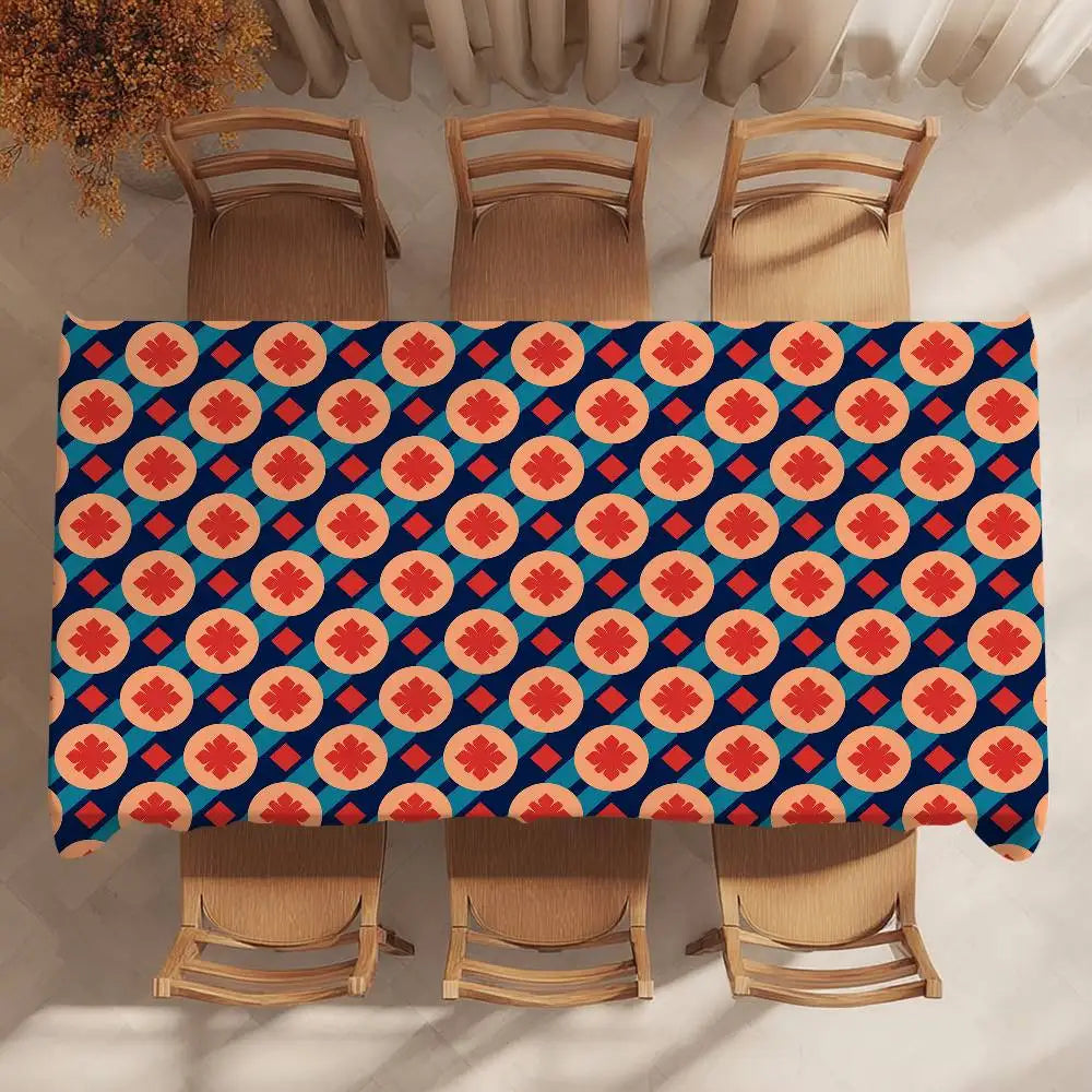 Toalha de Mesa Geométrica à Prova d'Água para Decoração