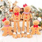 Natal decoração de ano novo para casa boneca de pelúcia homem de gengibre árvore de natal pendurado ornamento pingente interior presente do miúdo decoração 2024