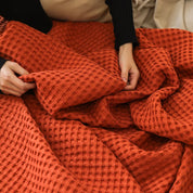 Verão 3d waffle xadrez puro algodão cama cobertor lance colcha fina de malha colcha casa hotel cobertores sofá capa lance cobertores