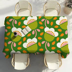 O-Orla Kiely Flor Toalha de mesa Festa em casa Piquenique Sala de jantar Cozinha Patios Toalha de mesa de poliéster à prova de manchas