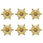 6 pçs anéis de guardanapo de natal árvore de natal floco de neve veados quebra-nozes guardanapo titular fivela de guardanapo de ouro para festa de natal decoração de mesa