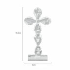 1pc amor anjo e cruz prisma em forma de artesanato de vidro, peitoris da janela coletor de sol ornamento prisma luz captura artesanato decorativo