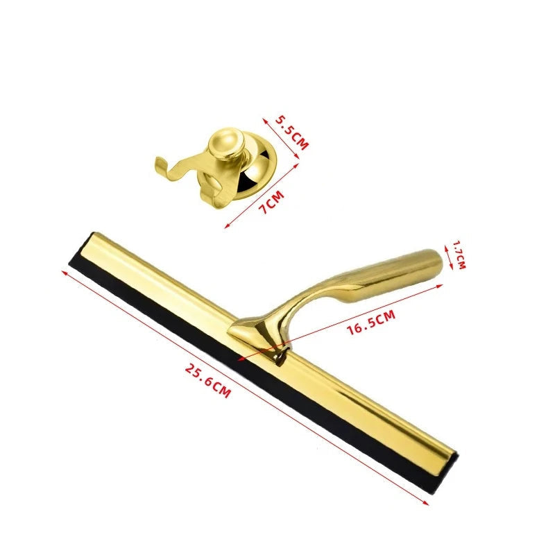 Rodo de silicone multiuso, raspador de parede, alça de aço inoxidável, limpador com gancho para cozinha, banheiro, janela, vidro limpo