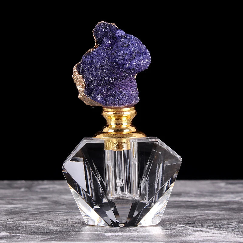 Garrafa de Perfume de Cristal Ágata Recarregável