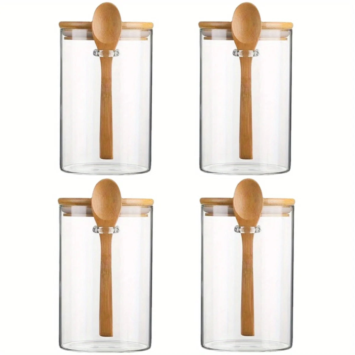 Conjunto de Potes Herméticos com Colher